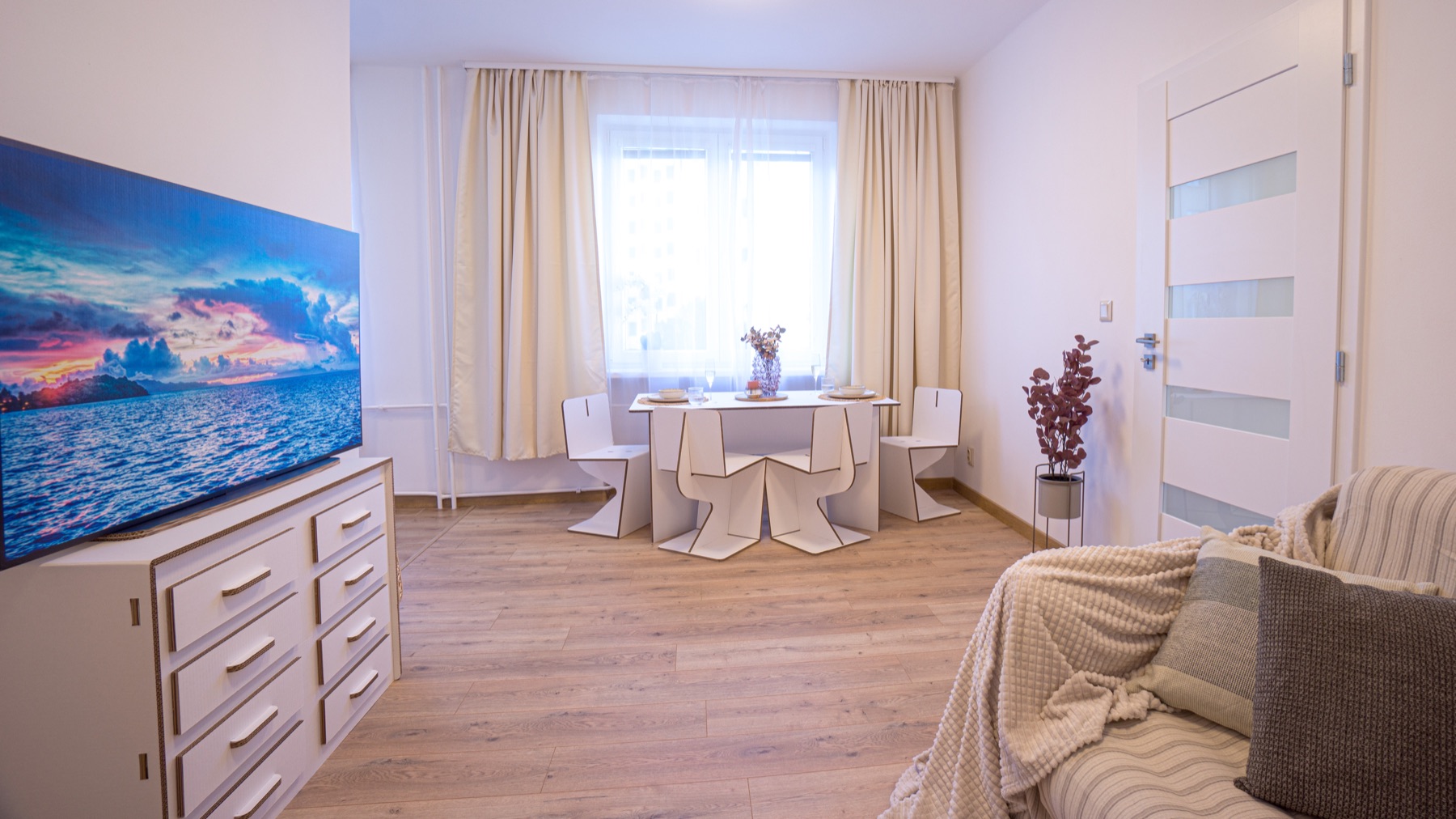 Byt ve Velké Hradební připravený pomocí home stagingu
